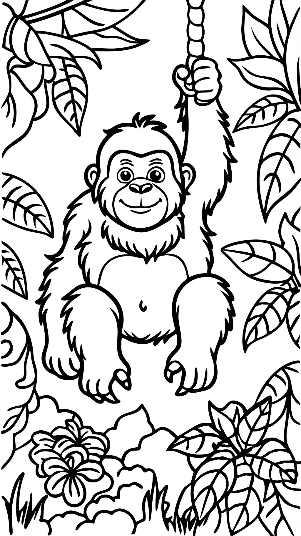 gorilla coloring pages